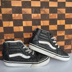 🚨5/$25🚨Black sparkly high top vans